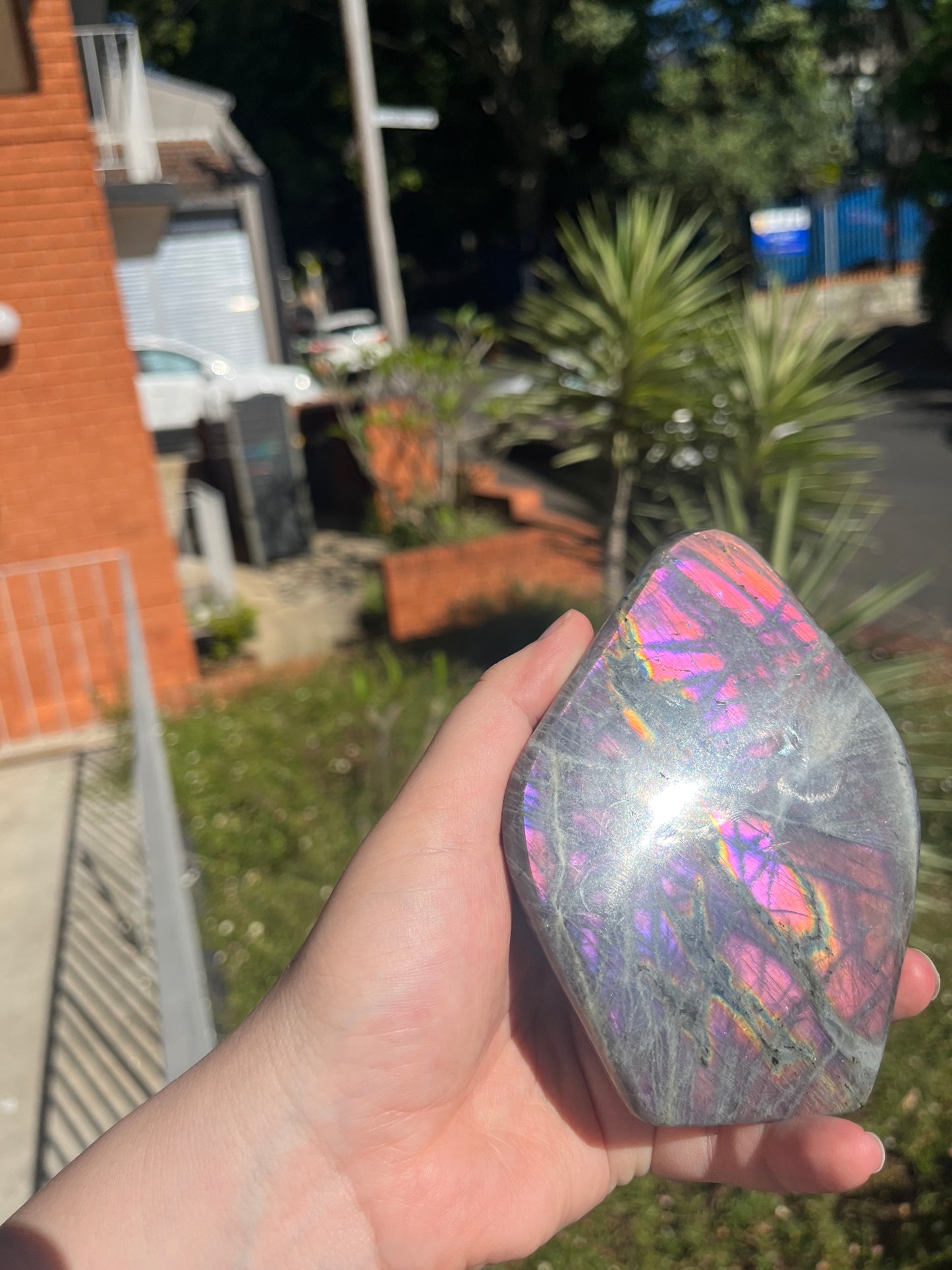 Imperfect Pink/Purple Flash Labradorite Freeform