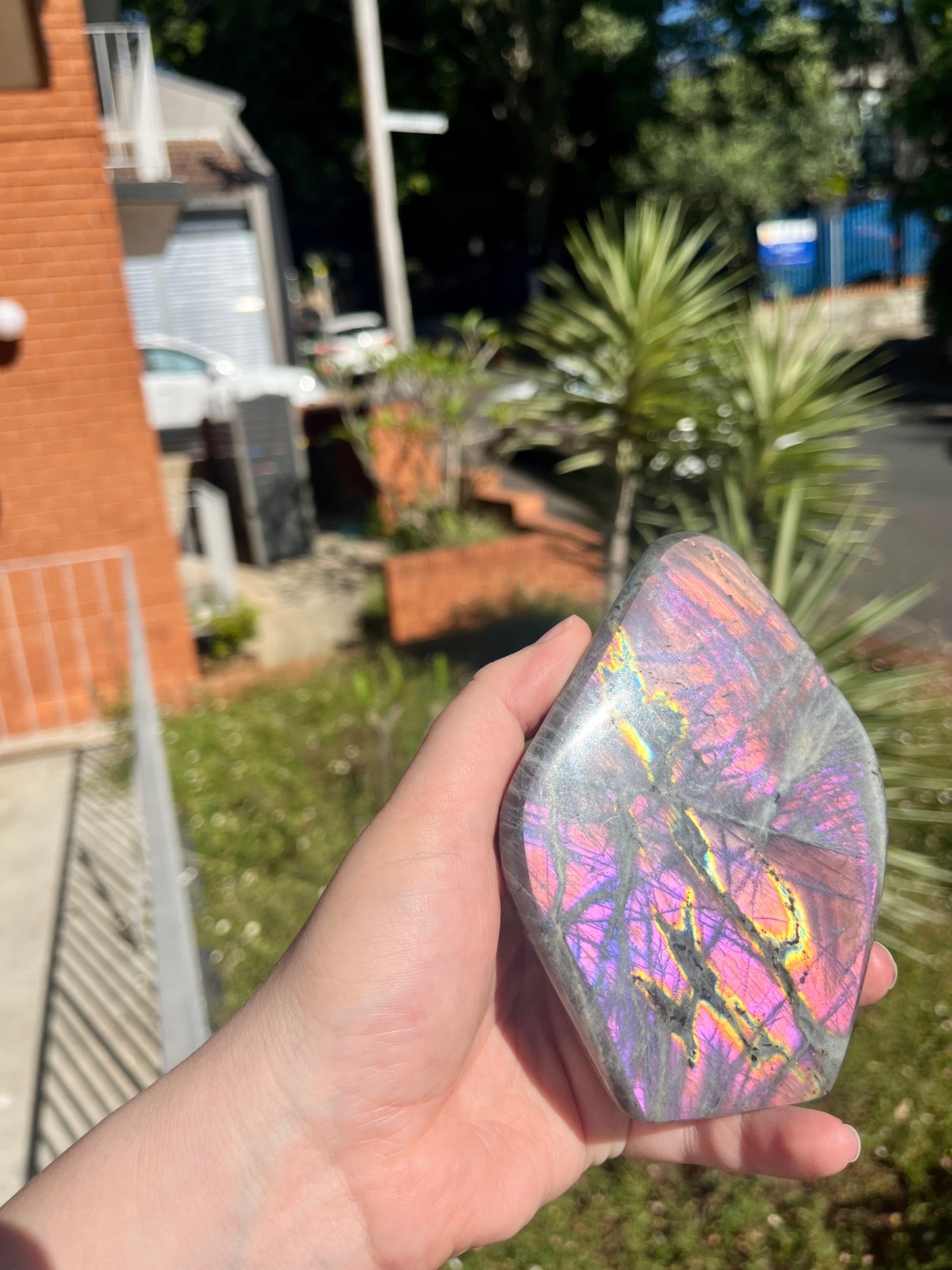 Imperfect Pink/Purple Flash Labradorite Freeform