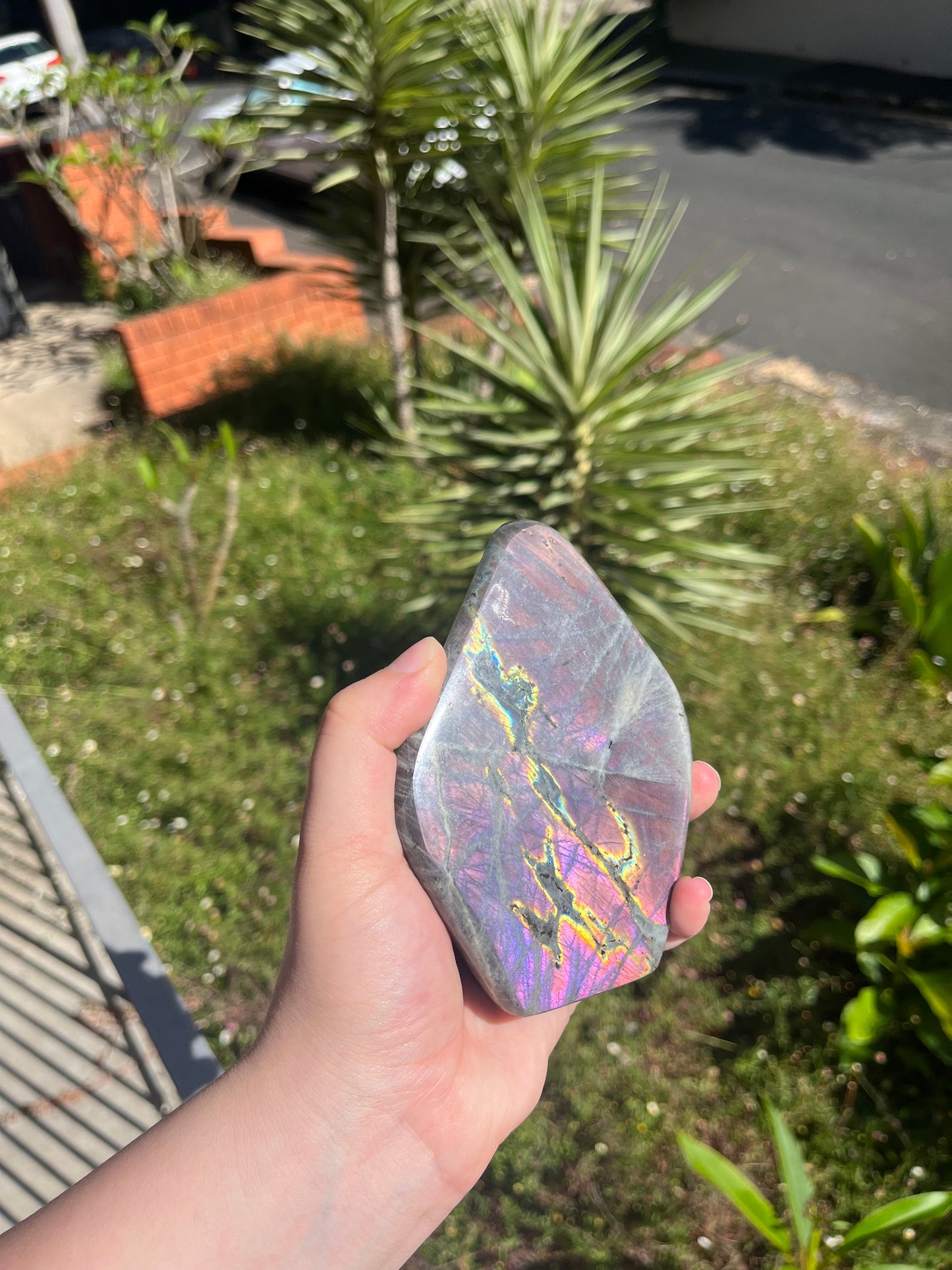 Imperfect Pink/Purple Flash Labradorite Freeform