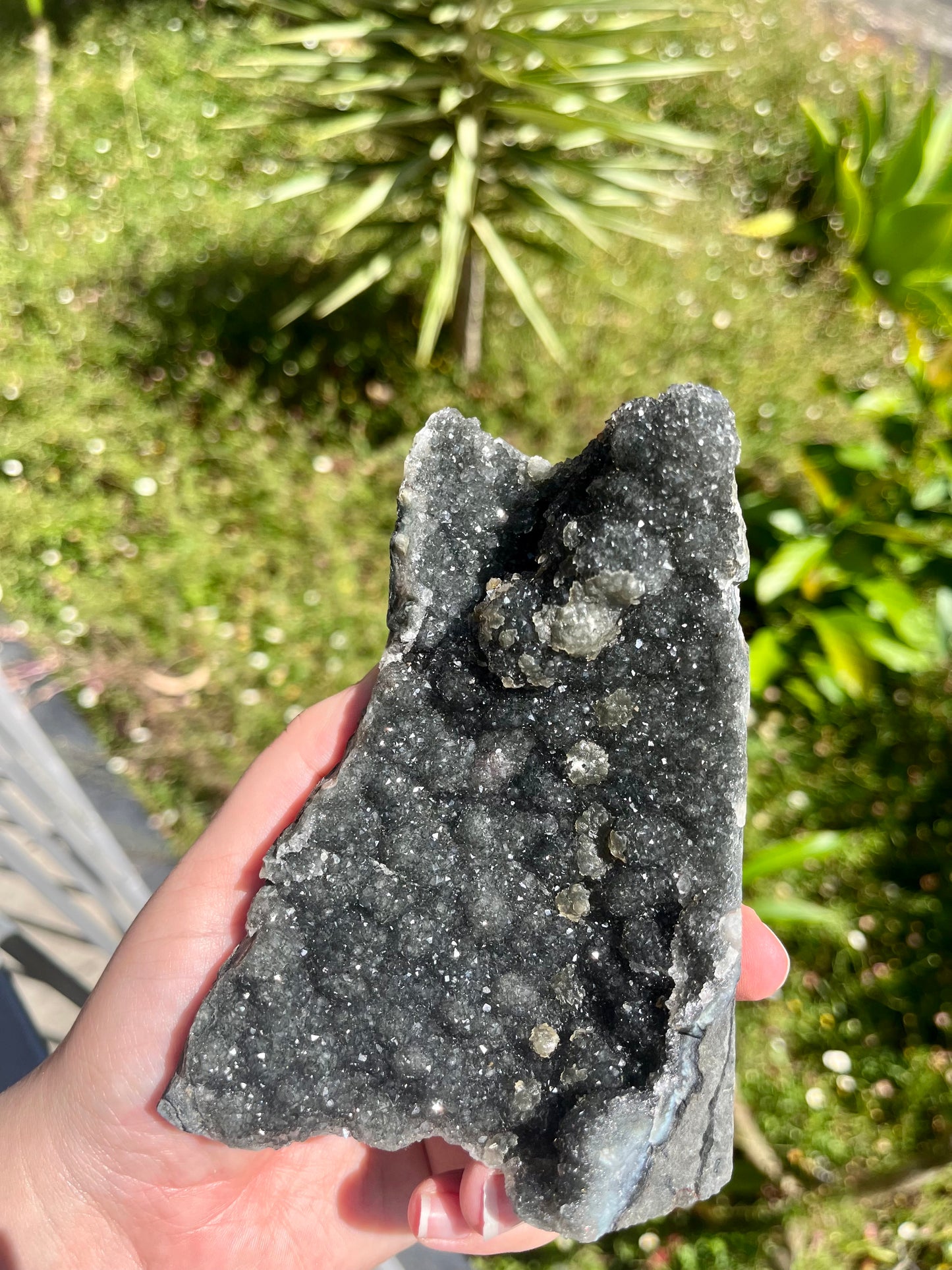 Black Amethyst Cut Base