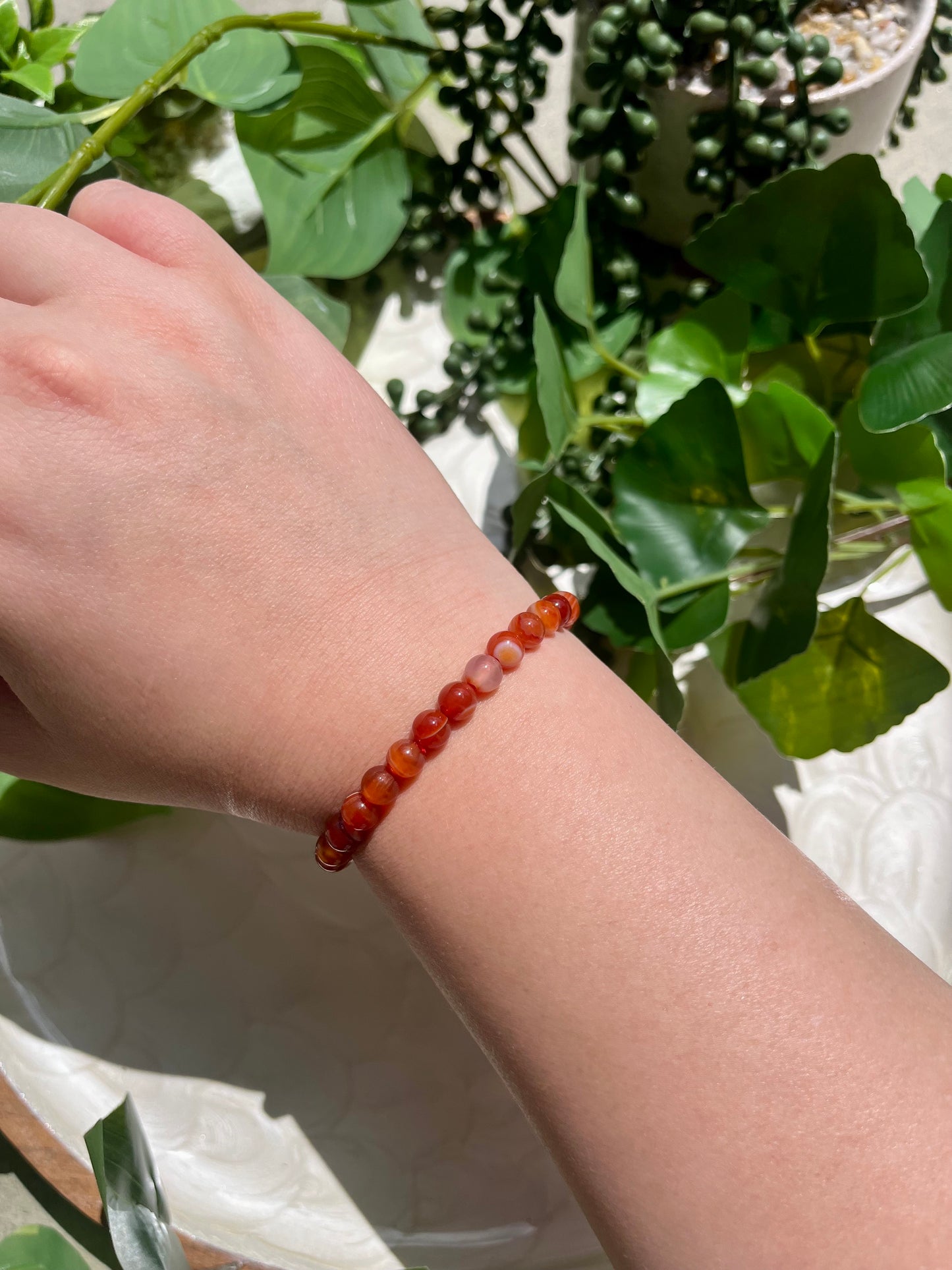 Carnelian Beaded Bracelet