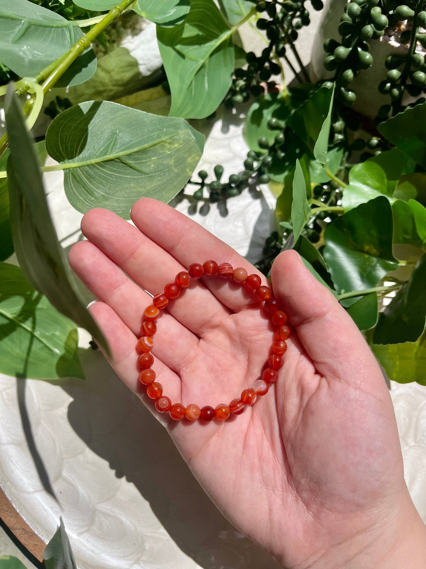 Carnelian Beaded Bracelet
