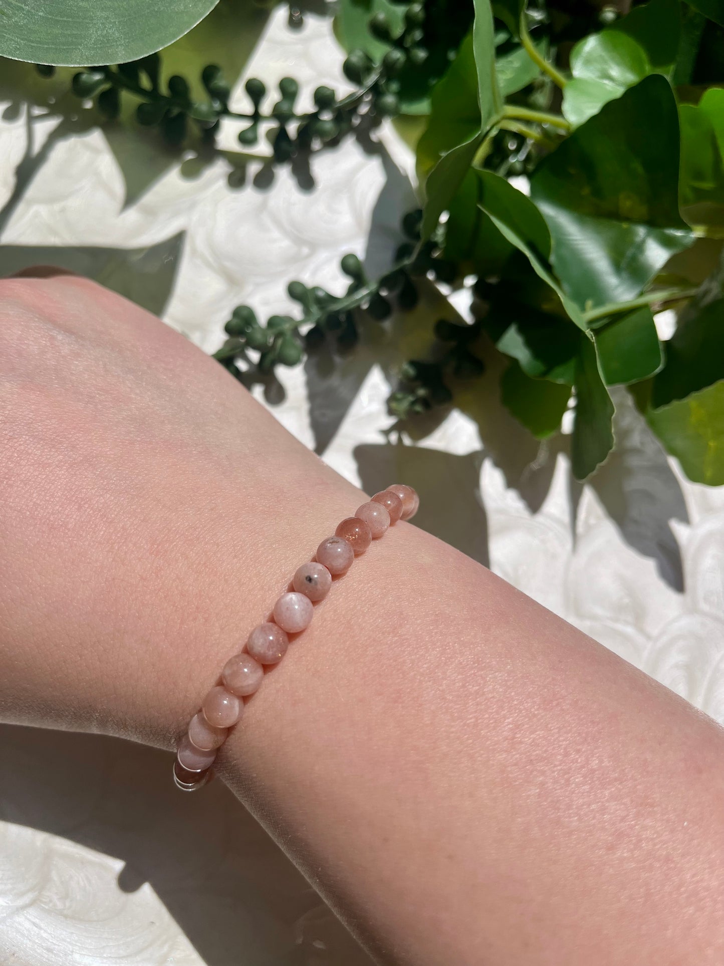 Peach Moonstone Bracelet