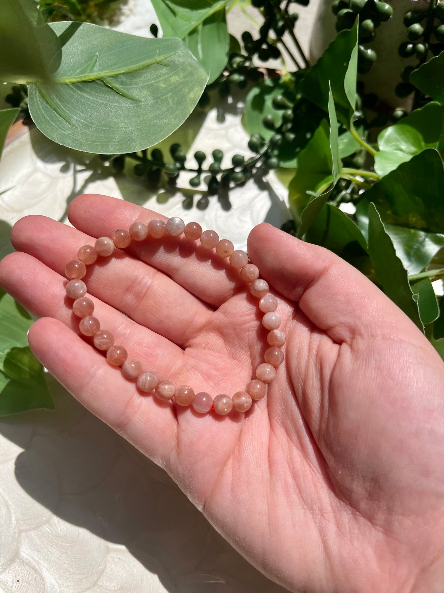 Peach Moonstone Bracelet