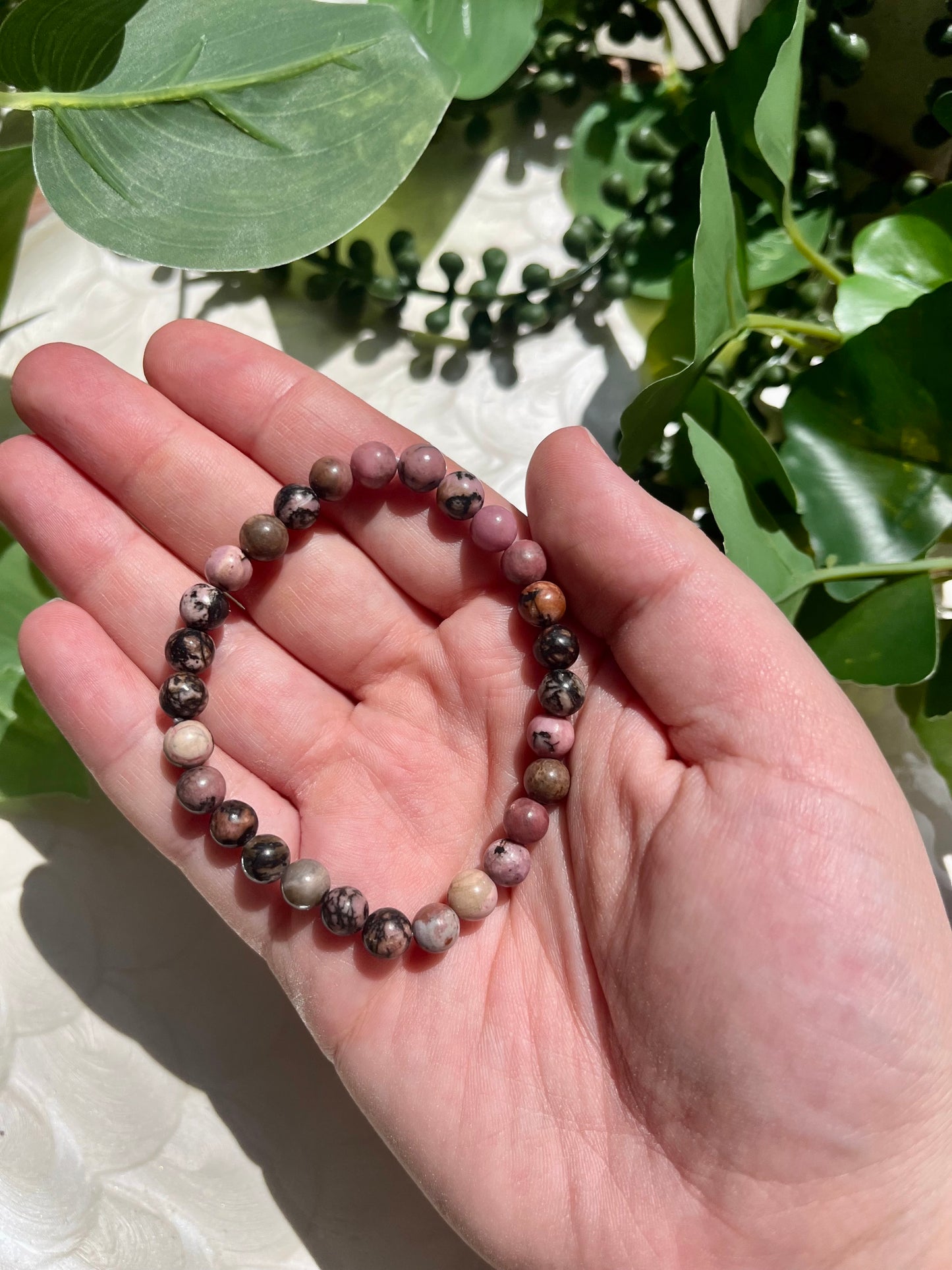 Rhodonite Beaded Bracelet