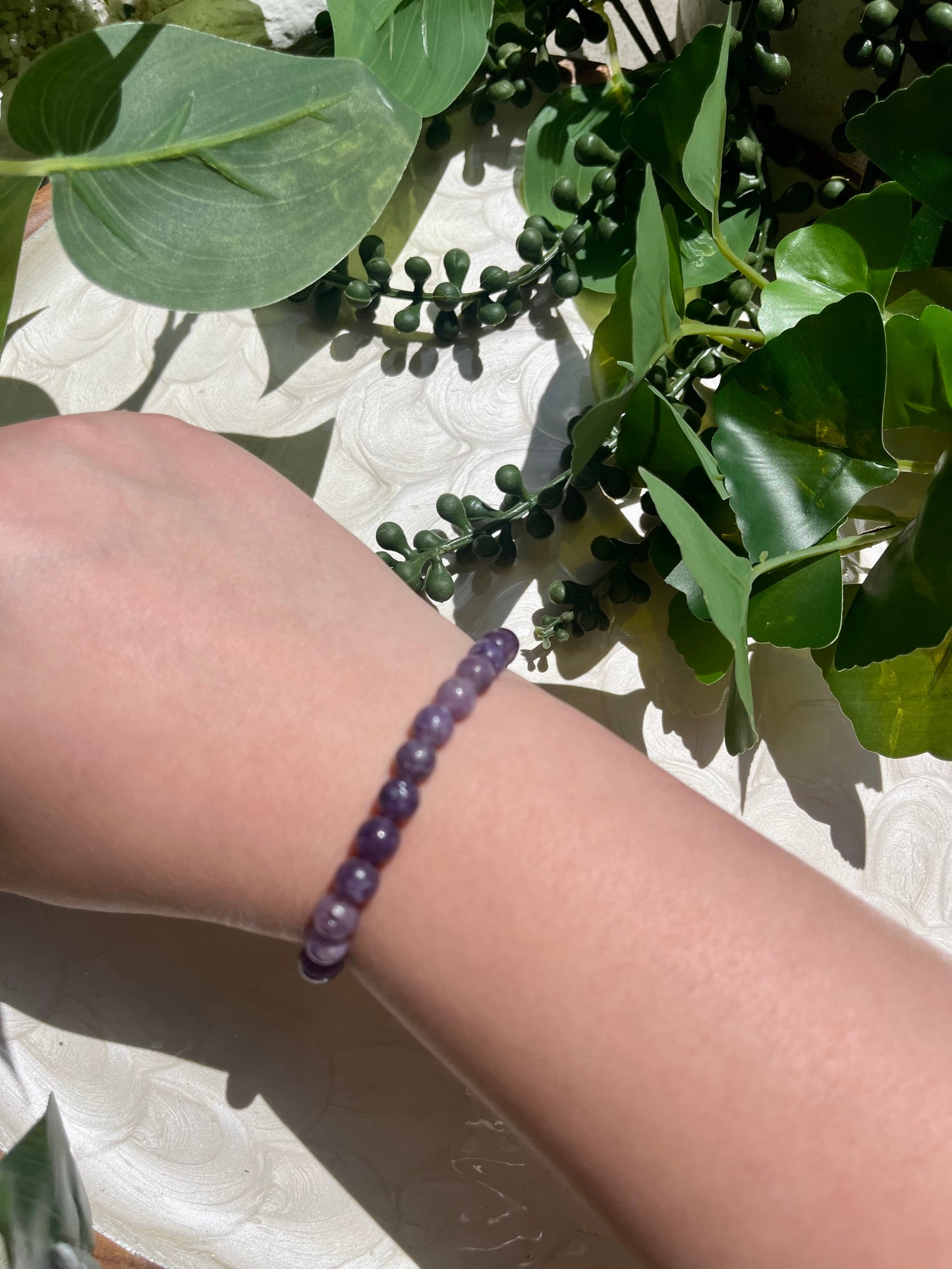 Lepidolite Beaded Bracelet