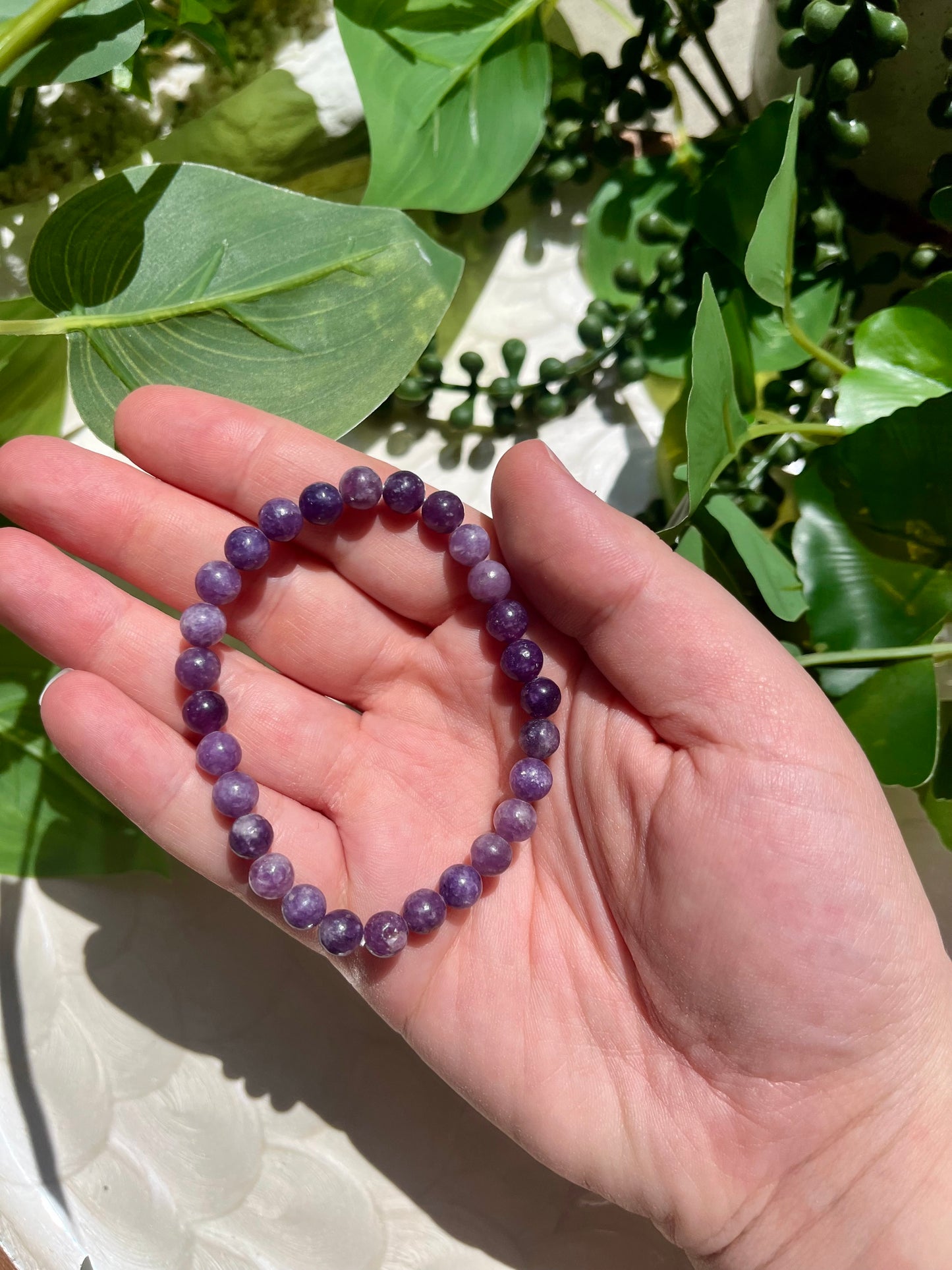 Lepidolite Beaded Bracelet