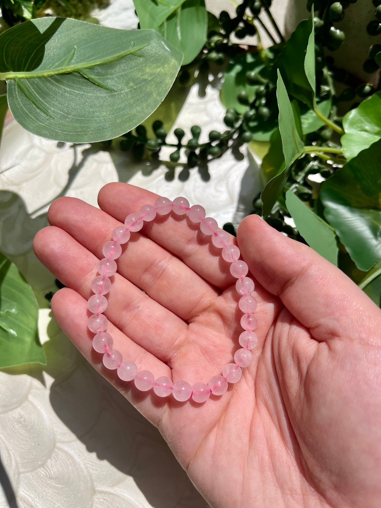 Rose Quartz Beaded Bracelet