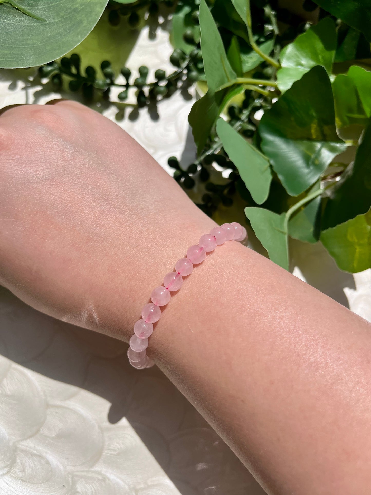 Rose Quartz Beaded Bracelet