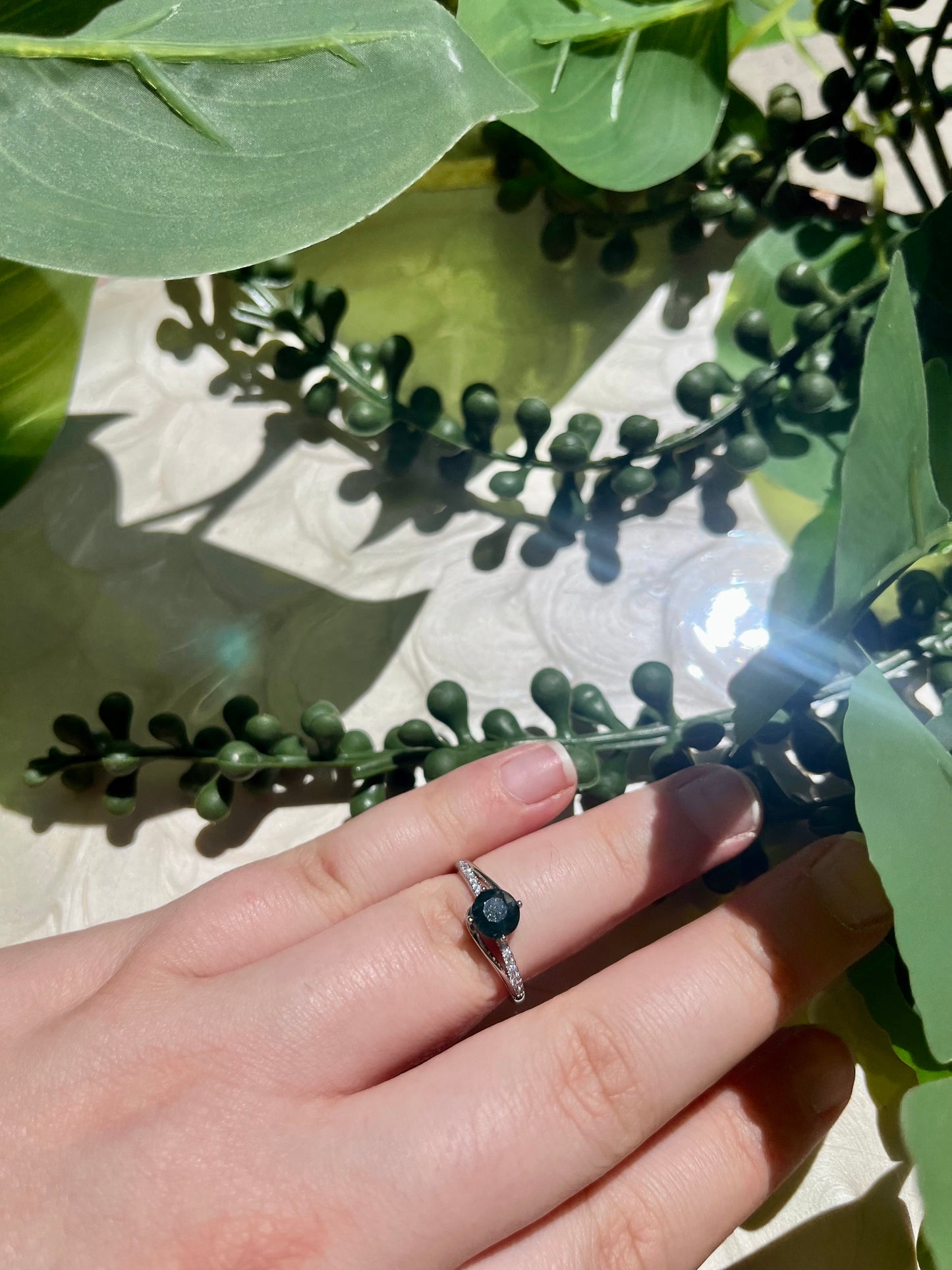Ivy Ring- Moss Agate Adjustable Ring