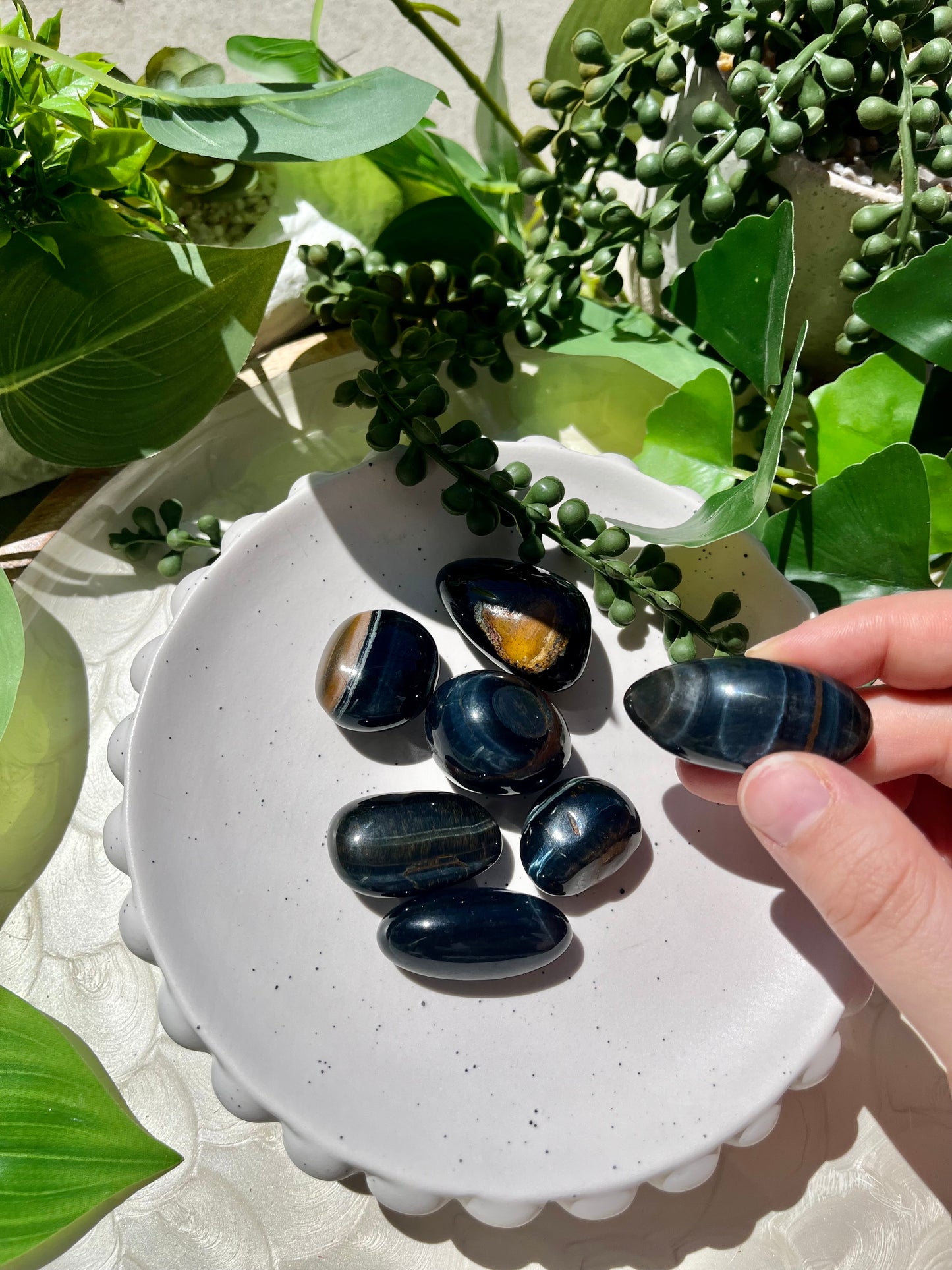 Blue Tigers Eye Tumble