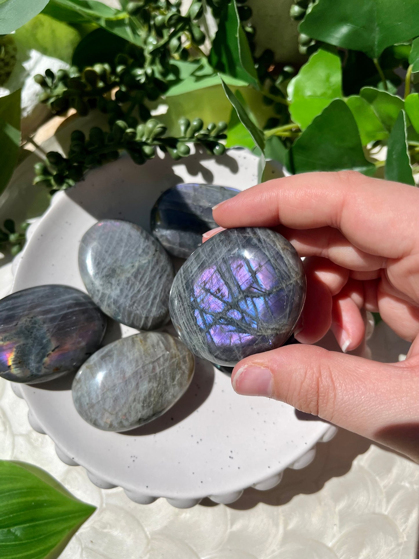 Rainbow Flashy Labradorite Palmstone