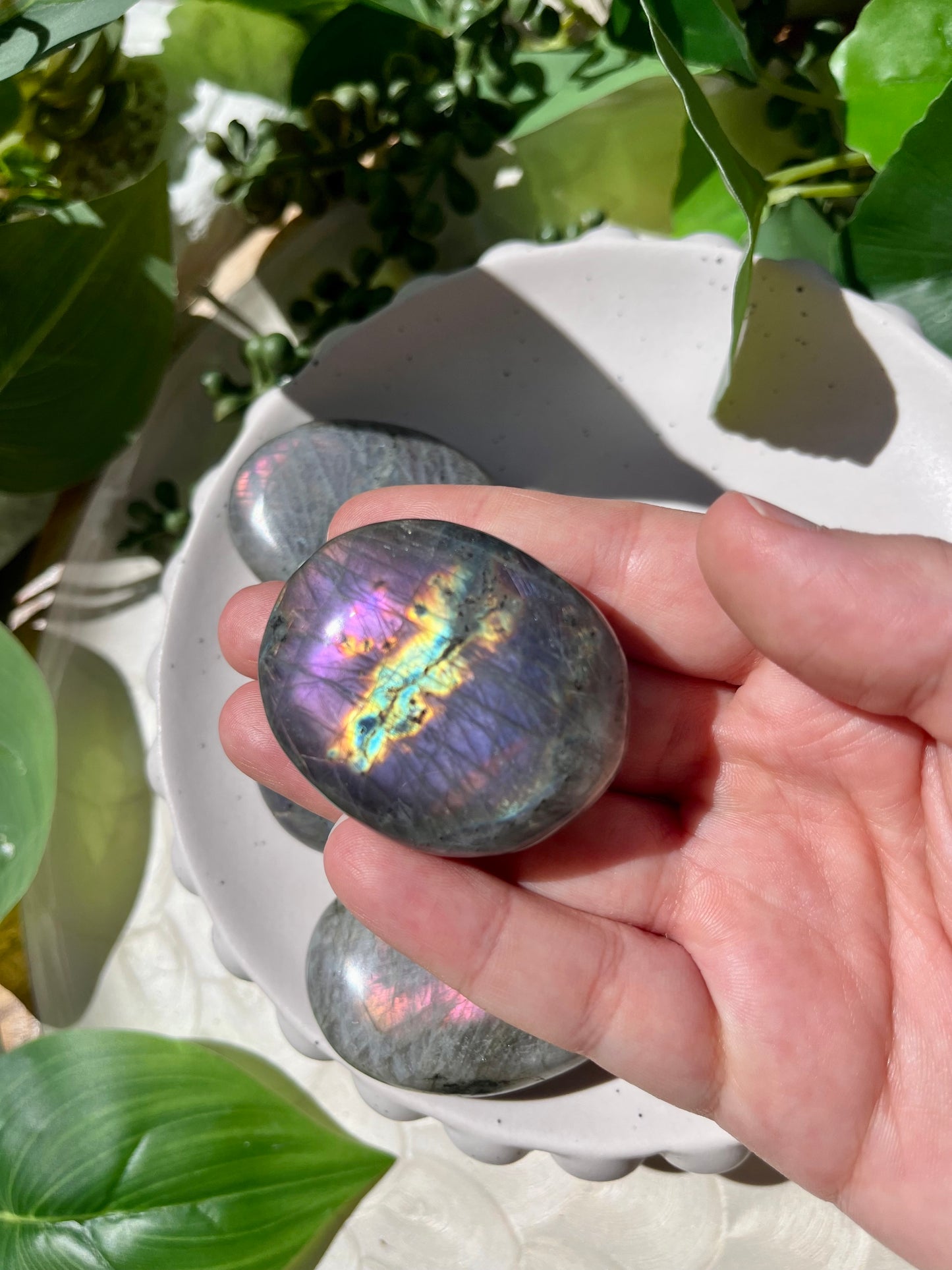 Rainbow Flashy Labradorite Palmstone