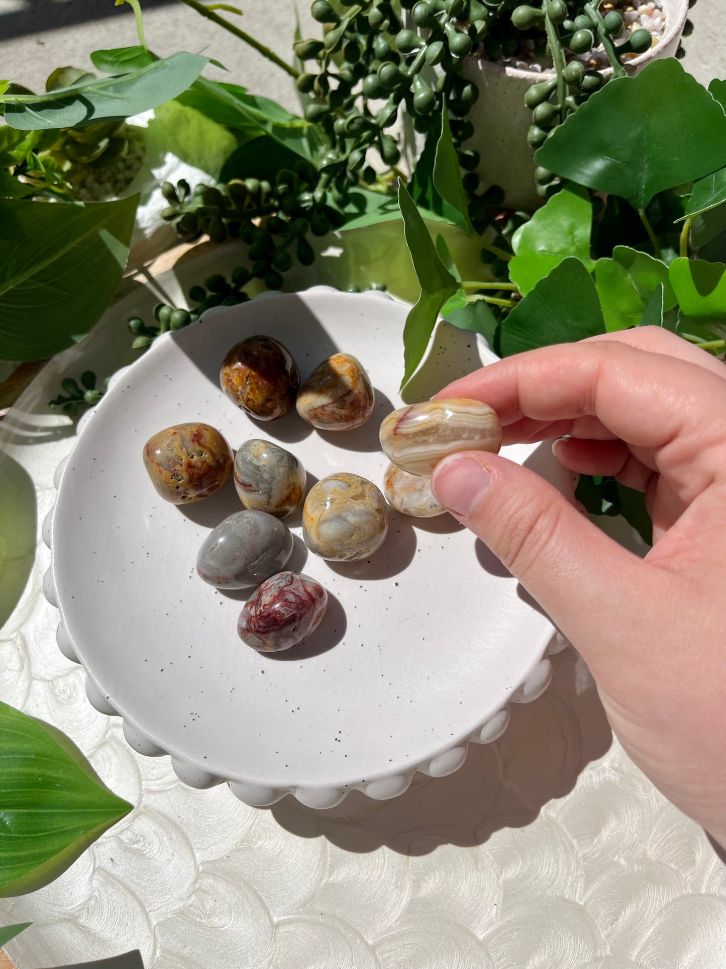 Flower Agate Tumble