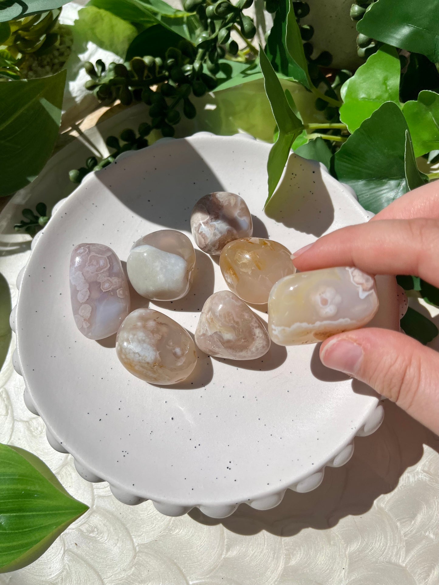 Flower Agate Tumble