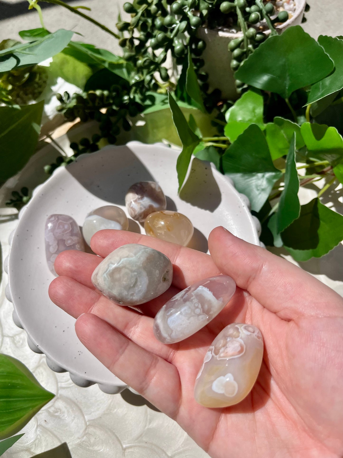Flower Agate Tumble