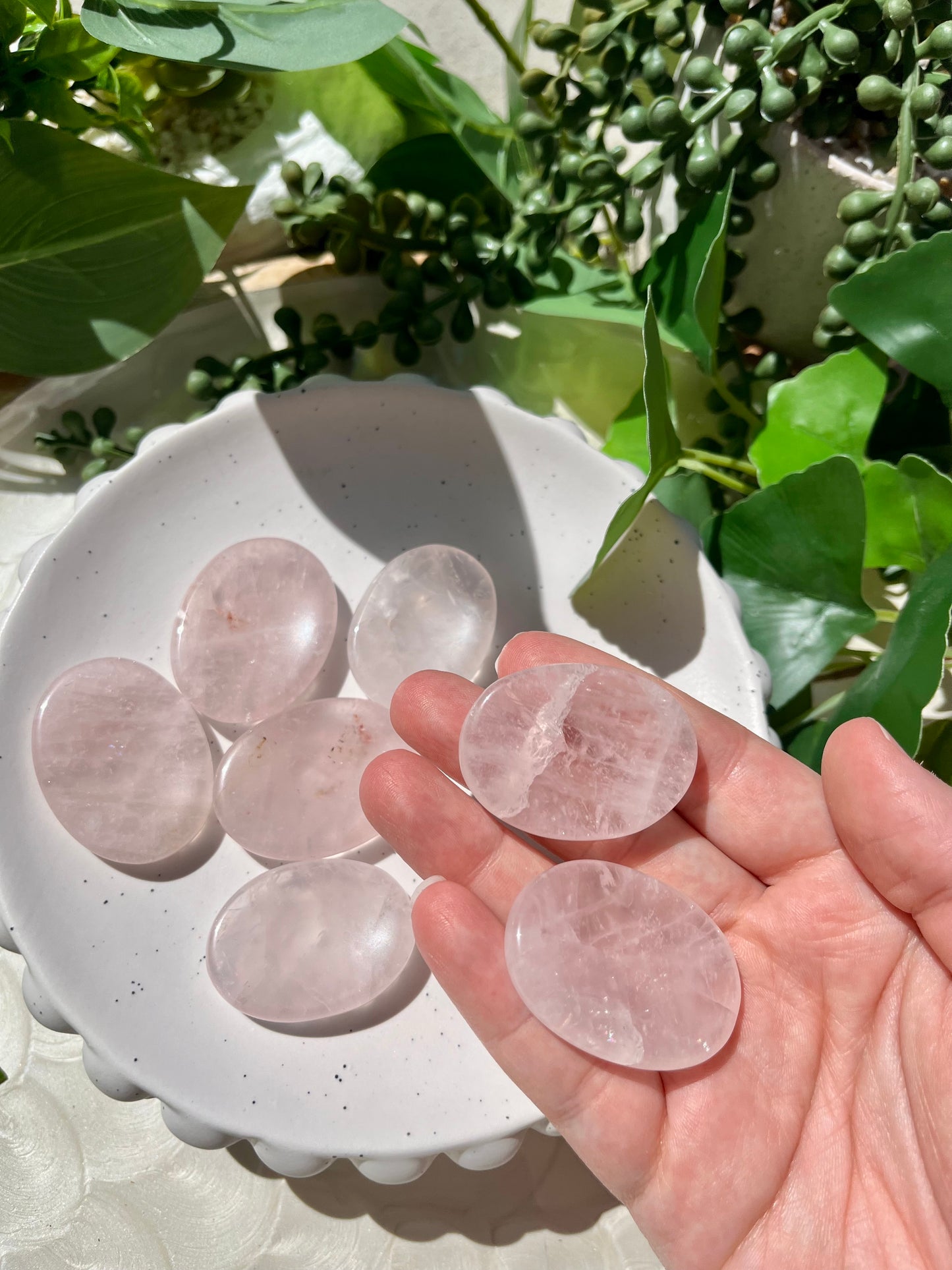 Rose Quartz Worry Stone