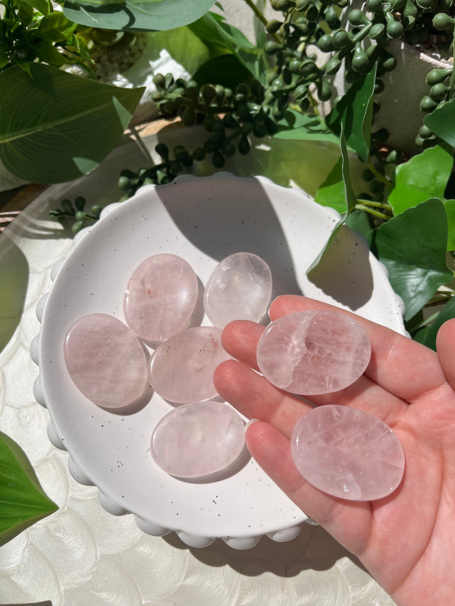 Rose Quartz Worry Stone