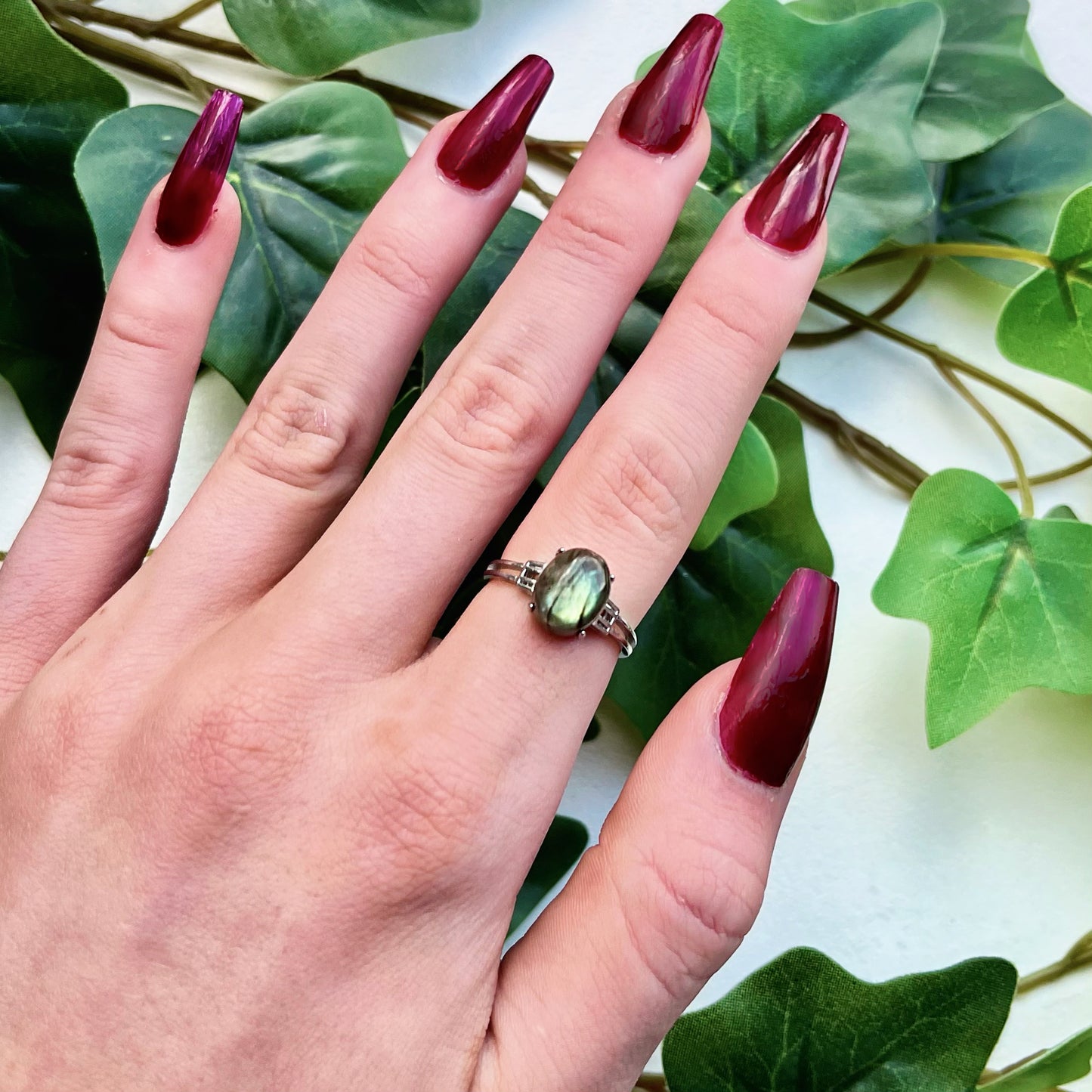 Riley Ring: Labradorite Adjustable Ring