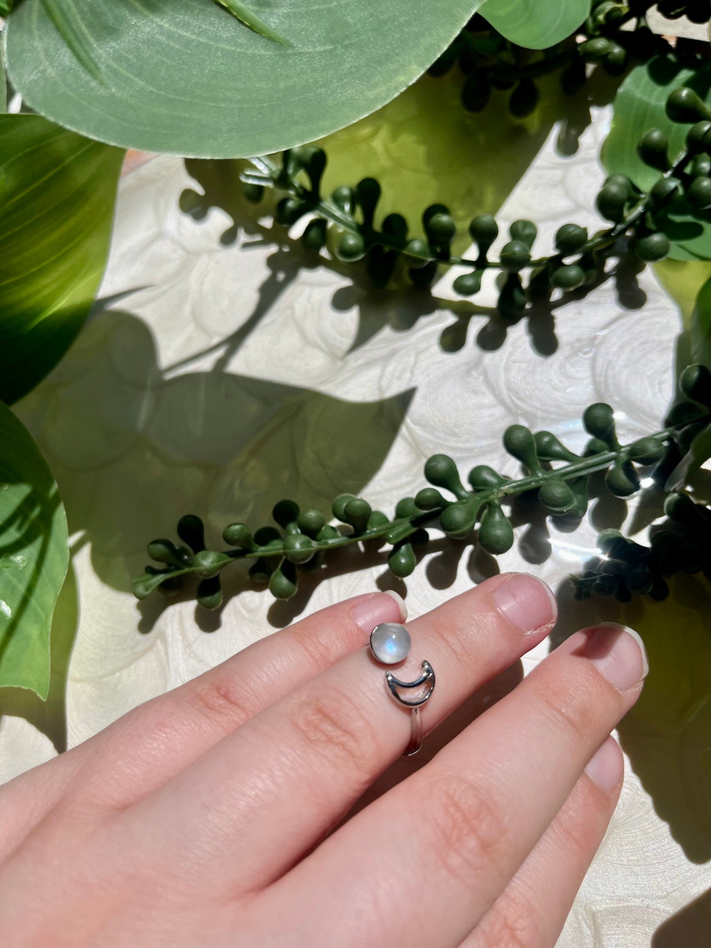 Selena Ring: Moonstone Adjustable Ring