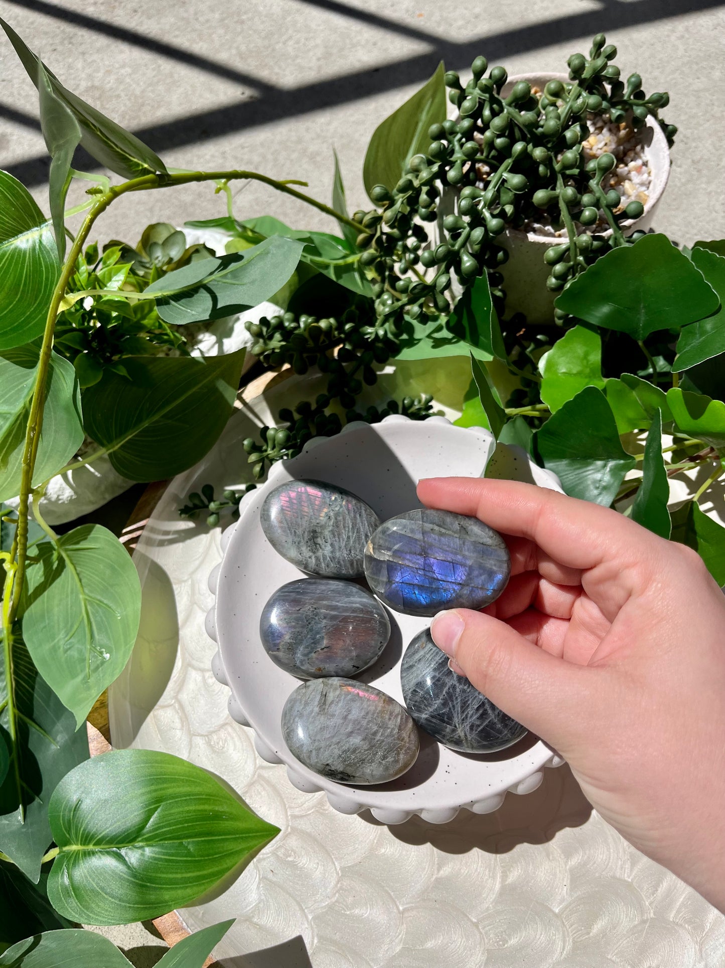 Rainbow Flashy Labradorite Palmstone