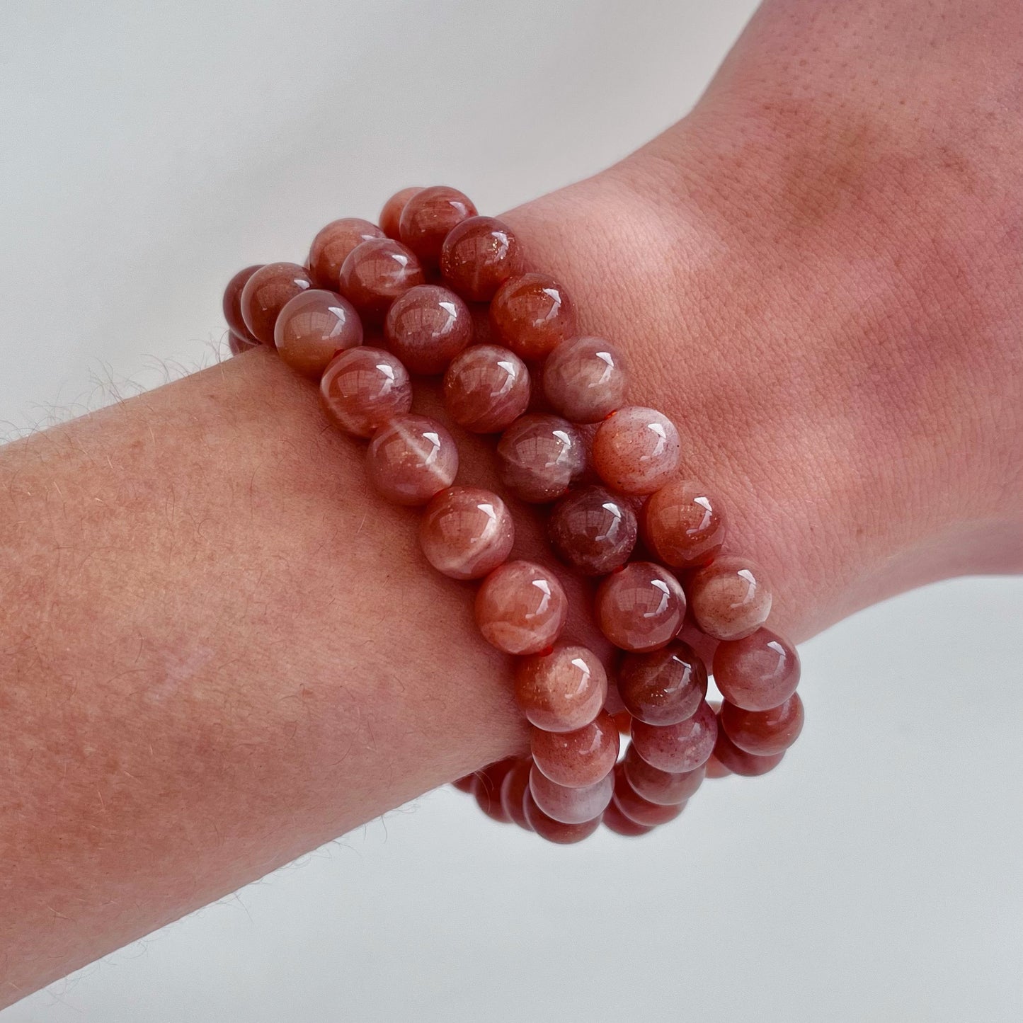 Peach Moonstone Bracelet